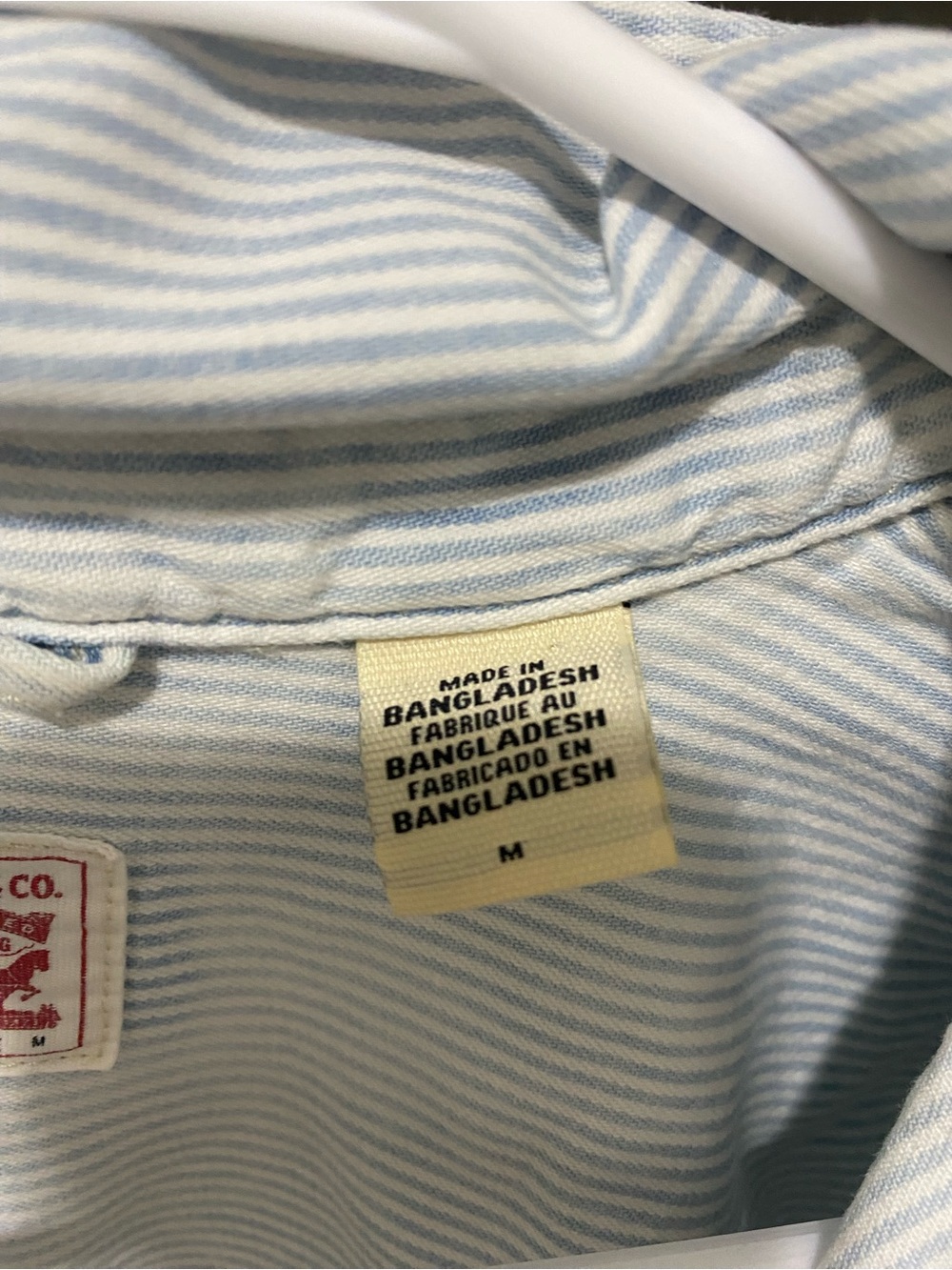 Levi's Men’s Light Blue Stripe Western Shirt Jacket - Picture 5 of 7